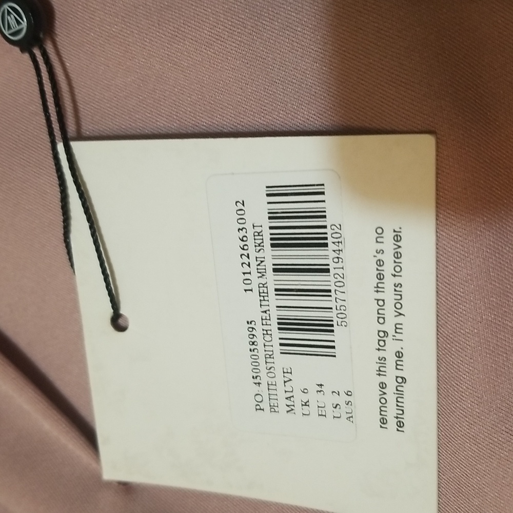 Missguided pink petite ostrich feather miniskirt. Size 2 petite. NWT - Picture 6 of 11